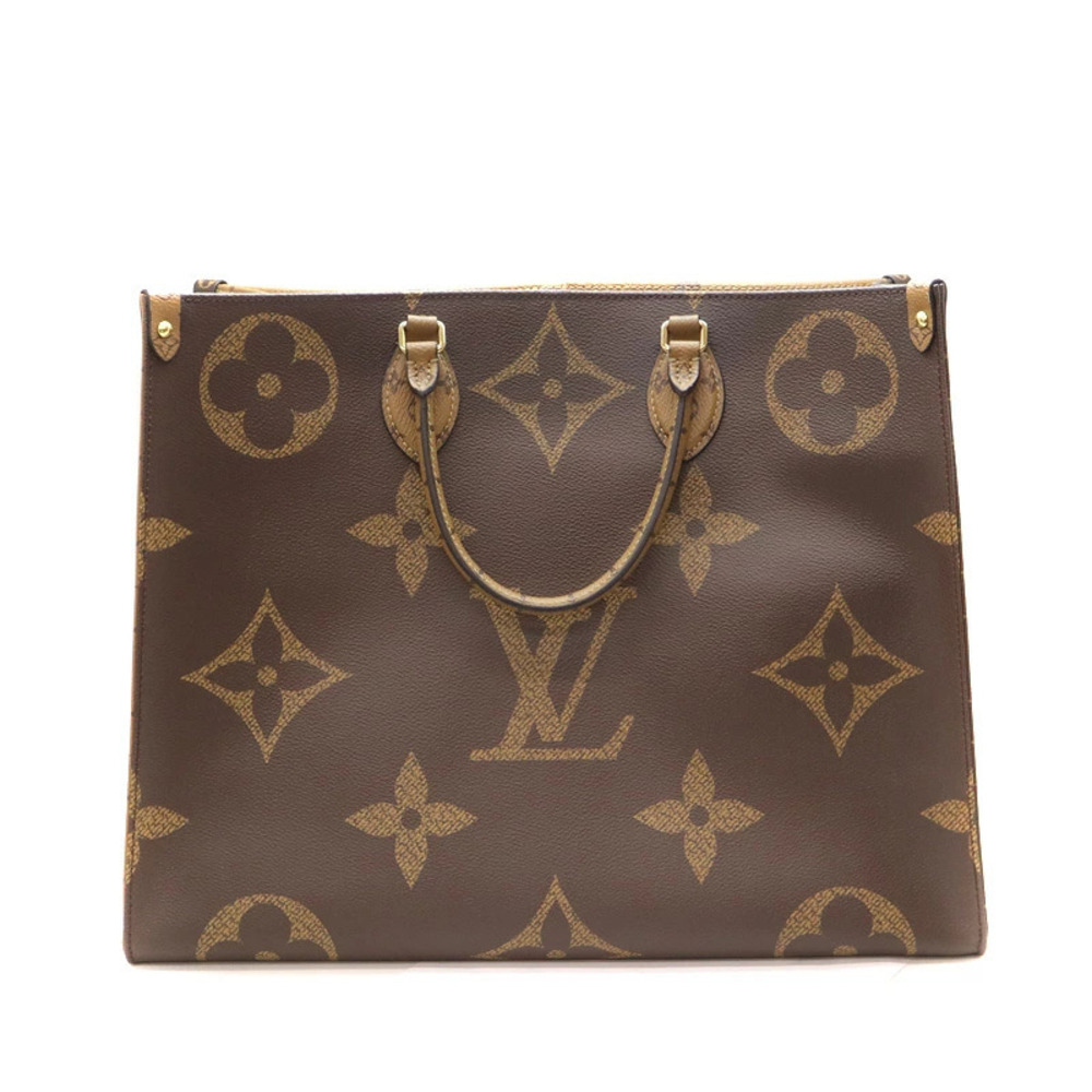 Louis Vuitton OnTheGo Brown Camel Brown Giant Tote LV Tan Handbag Reverse Bag